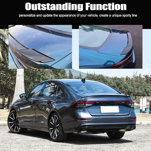 Trunk Spoiler Compatible with 2025 2024 2023 Honda Accord 11th Gen Gloss Black Rear Trunk Wing Lip Accessories Exterior in Saudi Arabia