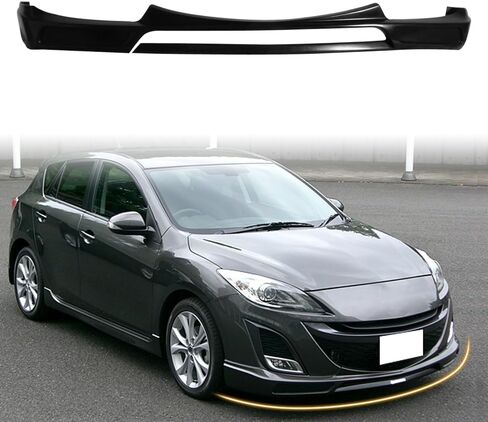 Front Bumper Lip Spoiler, Compatible with 2009-2011 Mazda 3, PU Unpainted K Style Add-on Front Splitter Air Dam Chin Protector in Saudi Arabia