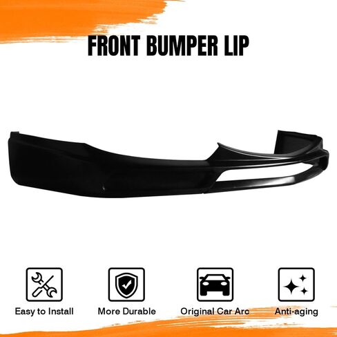 Front Bumper Lip Spoiler, Compatible with 2009-2011 Mazda 3, PU Unpainted K Style Add-on Front Splitter Air Dam Chin Protector in Saudi Arabia