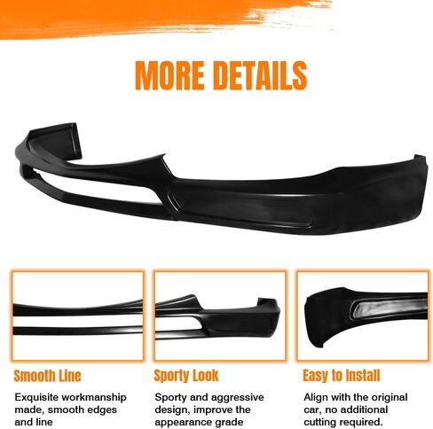 Front Bumper Lip Spoiler, Compatible with 2009-2011 Mazda 3, PU Unpainted K Style Add-on Front Splitter Air Dam Chin Protector in Saudi Arabia
