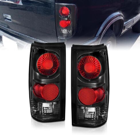 AmeriLite Dark Euro Black Smoke Tail Lights For 1982-1993 Chevy S10 Blazer/GMC S15 Sonoma - Passenger and Driver Side in Saudi Arabia