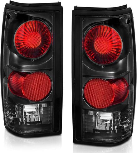 AmeriLite Dark Euro Black Smoke Tail Lights For 1982-1993 Chevy S10 Blazer/GMC S15 Sonoma - Passenger and Driver Side in Saudi Arabia