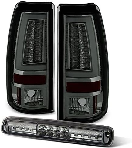 AKKON - For [LED Set] 03-06 Chevy Silverado GMC Sierra C-shape Light Tube Smoked Tail light + 3rd Brake Lamp in Saudi Arabia