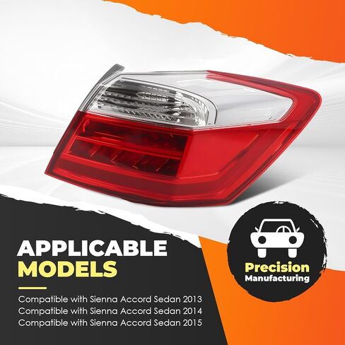 ضوء سائق خارجي يتوافق مع 2013 2014 2015 Accord Sedan Ex-L Touring Leach Light Light 33550T2AA12 HO2804103 (يسار) in Kuwait