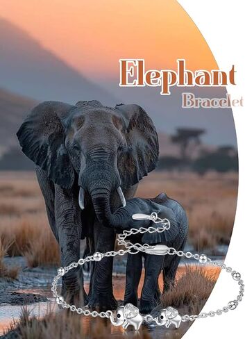 Palpitate Elephant Gifts for Women Elephant Bracelet for Women Sterling Silver Bracelets in Saudi Arabia