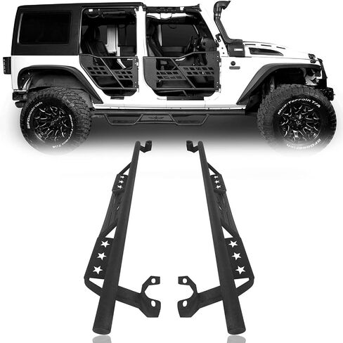 Wrangler JKU Wide Drop Side Board متوافق مع Jeep Wrangler JK 4-Door Unlimited Sahara Rubicon Sport 2007-2018 in Saudi Arabia