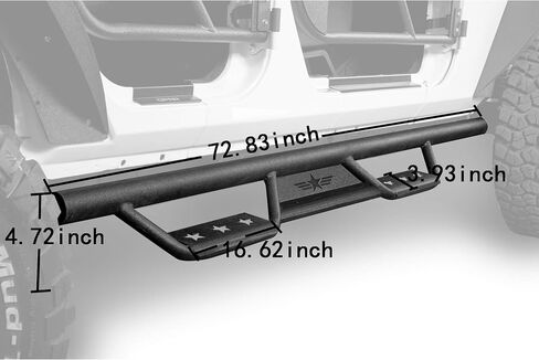 Wrangler JKU Wide Drop Side Board متوافق مع Jeep Wrangler JK 4-Door Unlimited Sahara Rubicon Sport 2007-2018 in Saudi Arabia