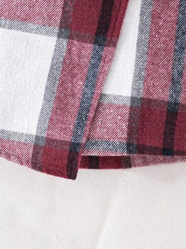 Toddler Girl Plaid Outfits Girls Long Sleeve Knit Ribbed Shirt Plaid Skirt Set Fall Winter Clothes 2-7T in Saudi Arabia