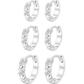 Gold Huggie Hoop Earrings for Women Small Hoop Earrings Birthstone 14K Gold Plated Mini Huggie Hoops for Girls with Cubic Zirconia Gift