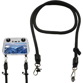 حزام حبل للرقبة لجهاز تحكم DJI Mavic 3/2/Air2S بدون طيار، حزام رقبة مضاد للسقوط مع ملحقات طائرة بدون طيار بحزام كتف RC Pro (أسود)