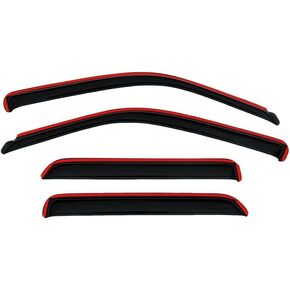 Auto Ventshade [AVS] In-Channel Ventvisor / Rain Guards | Fits 2001 - 2007 Toyota Highlander, 2006 - 2007 Highlander Hybrid- Smoke, 4 pcs. | 194357