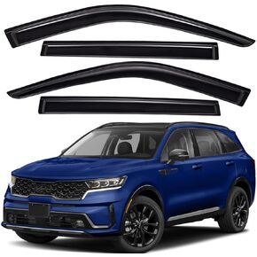 Lightronic WV94711 Outside-Mount Side Window Deflectors & Visors Rain Guards, Dark Smoke, 4-Pieces Set, Fits 2020-2024 Kia Telluride