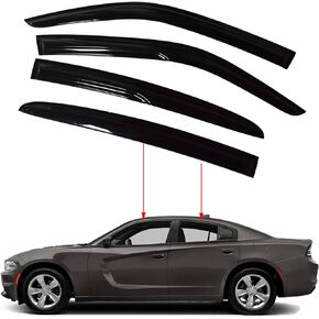 4PCS Side Window Visor Vent Rain Guards Deflector Replacement for 2011-2020 Charger