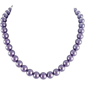 TUOKAY Shell Pearl Necklaces for Women Pearl Choker Necklace as pearl wedding jewelry, 10mm 18'' White Pearl Necklace strand, Dainty Pearl Jewelry beaded necklace gifts
