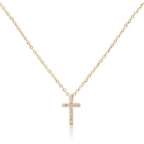 Cross Necklace for Women 14K Gold Plated Layered Trendy Choker Faith Pendant Necklaces Women Girls