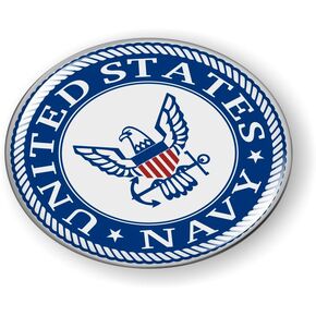 [Officially Licensed Product] - United States Navy Logo 3D Domed CAR Emblem Badge Sticker Round Flexible Round