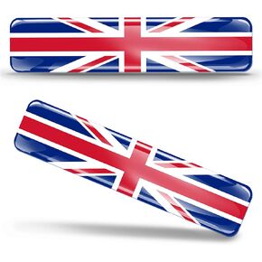2 x 3D Domed Silicone Stickers Decals UK United Kingdom Union Jack National Great Britain Flag Car Motorcycle Helmet F 26