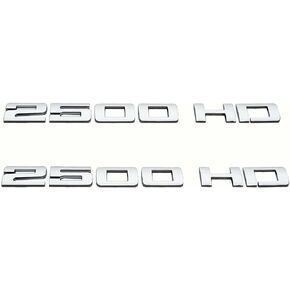2pcs 2500HD 2500 HD Nameplates Emblems 3D Badges Replacement for 2007-2019 Silverado Sierra (Chrome)