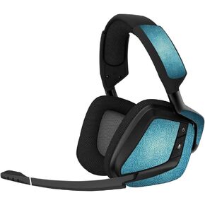 MightySkins Skin Compatible with Corsair Void Pro Gaming Headset - Blue Swirls | Protective, Durable, and Unique Vinyl Decal wrap Cover | Easy to Apply, Remove, and Change Styles | Made in The USA