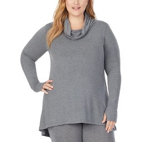 Cuddl Duds Women's Softwear with Stretch Long Sleeve Cowl Tunic