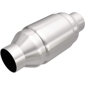 MagnaFlow Universal Catalytic Converter Standard Grade Federal/EPA Compliant 54959 - Stainless Steel 3in Inlet/Outlet Diameter, 9in Overall Length, No O2 Sensor - Standard Grade Replacement