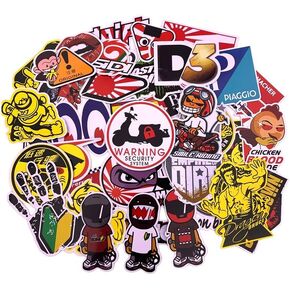 حزمة ملصقات سيارات السباق [80 قطعة] ملصقات كمبيوتر محمول مقاومة للماء JDM، ملصقات قنابل ملصقات رائعة لتزيين الدراجات النارية والسيارات والطرق الوعرة in Kuwait