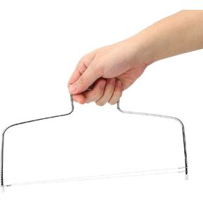 Oumefar Bow-Shaped 2pcs Double Wire Cake Cutter Bread Slicing Tool for Cheesecake for Restaurant