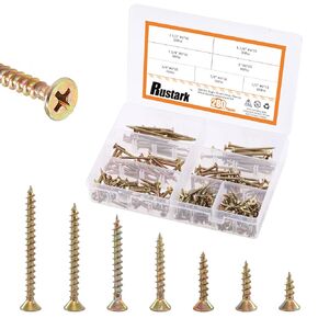 420 Pcs [#7 5/8'' to 2-1/2''] Zinc Plated Coarse Thread Phillips Drywall Screws with Bugle Head Assortment Kit for Drywall Sheetrock and Wood
