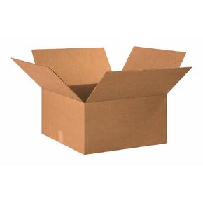 Aviditi 202010 Corrugated Cardboard Box, 20" L x 20" W x 10" H, Kraft, For Shipping, Packing and Moving (Pack of 15)