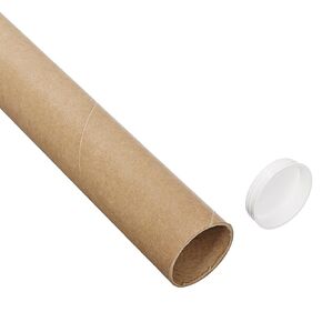 AVIDITI Cardboard Tubes with Caps, 48"L x 2"W x 2"H, Pack of 50 | Poster Tube for Mailing and Storage of Blueprints, Artwork, Crafts, Long Art Holder, 48 inches