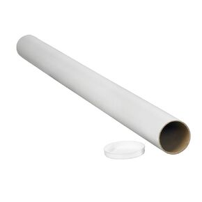 AVIDITI Cardboard Tubes with Caps, 48"L x 2"W x 2"H, Pack of 50 | Poster Tube for Mailing and Storage of Blueprints, Artwork, Crafts, Long Art Holder, 48 inches