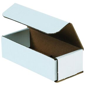 Aviditi White Corrugated Cardboard Mailing Boxes, 7" x 3" x 1", Pack of 50, Crush-Proof, For Shipping, Mailing and Storing