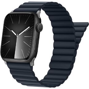أشرطة سيليكون Tasikar متوافقة مع سوار ساعة Apple 49 مم 45 مم 44 مم 42 مم 41 مم 40 مم 38 مم، حزام قابل للتعديل مع إغلاق مغناطيسي قوي مصمم لساعة Apple Ultra Series 9 8 7 6 5 4 3 2 1 SE