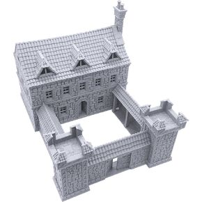 Ironhelm Barracks - DND Terrain Compatible with Dungeons and Dragons, 28mm Miniature Wargaming, Tabletop RPGs, Wargame Scenery