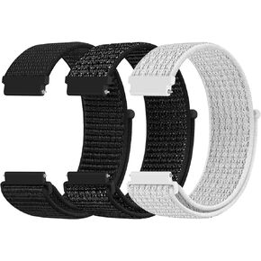 Nylon Watch Band Compatible with Samsung Galaxy Watch 6/5/4 40mm 44mm/Watch 6 Classic 43mm 47mm/Watch 5 Pro 45mm/Watch 4 Classic 42mm 46mm, 20mm Quick Release Replacement Sport Strap