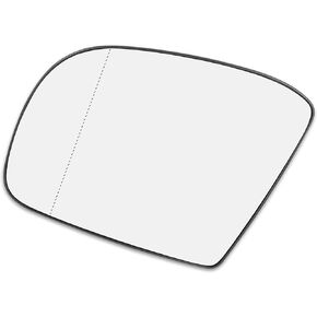 Motoforti Left Driver Side Heated Mirror Glass Replacement,for Mercedes-Benz GL320 2007-2008,Real Glass,With Backing Plate,White Glass
