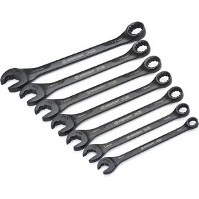 Crescent 7 Piece X6™ Black Oxide Spline Open End Ratcheting Combination SAE Wrench Set - CX6RWS7