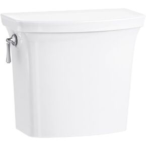 KOHLER 4143-0 (TM) Corbelle 1.28 gpf toilet tank with AquaPiston(R) flush technology and left-hand trip lever, White
