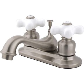 Kingston Brass GKB601PX Restoration 4-Inch Centerset Lavatory Faucet with Retail Pop-Up, 4-1/2 inch in Spout Reach, Polished Chrome