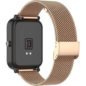 Chofit Metal Mesh Stainless Steel Loop Compatible with Veryfit Watch Band IDW13/IDW16/IDW19 for Women&Men Wristbands Bracelet Adjustable Band Strap Replacement Bands for Veryfit IDW13 Smartwatch