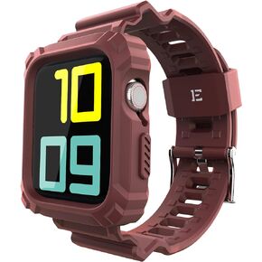 ExoGuard Designed for Apple Watch Bands 38mm 40mm Series with Case, Sports Style Shockproof Bumper Case with TPU Replacement Strap Bands Applicable to iWatch Series 6/5/4/3/2/1/SE