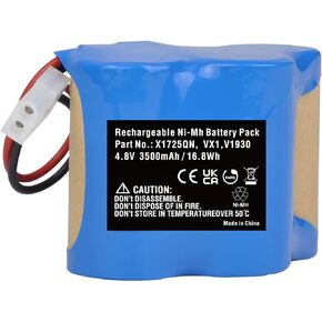 Pickle Power V1930 X1725QN Battery, 3500mAh NiMH Battery for Euro PRO Shark V1700Z Shark V1930 X1725QN VAC-V1930 X1725QN Sweeper Vacuum Cleaner