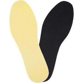 Thin Shoe Insoles, Three-Layer Latex Memory Foam Insoles, Cuttable Shock Absorbing Shoe Pads Inserts for Shoe Repair, Replacement Shoe Insole for Women, Men[Black, US M: 4-10/W: 5-12]