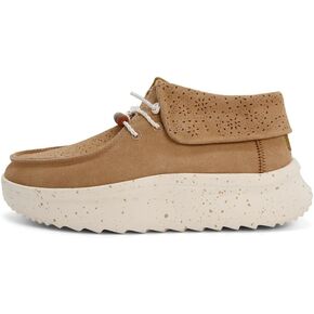Hey Dude Wendy Peak Fold Boot Suede Tan Size 7 | Women's Boots | Women's Pull on Boots | Comfortable & Light-Weight