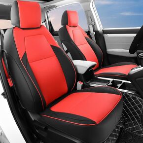 AOOG Leather Car Seat Covers Fit Honda CRV, Waterproof Faux Leather Seat Covers Custom Fit for Honda CRV 2017 2018 2019 2020 2021 2022 (Front pair, Black)