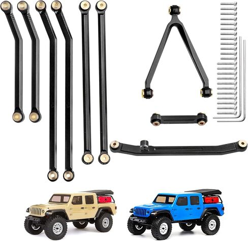مجموعة وصلات المصارع Hobbypark SCX24 وصلة توجيه من الألومنيوم عالية الخلوص لقطع غيار المصارع المحوري SCX24 AXI00005 in Saudi Arabia