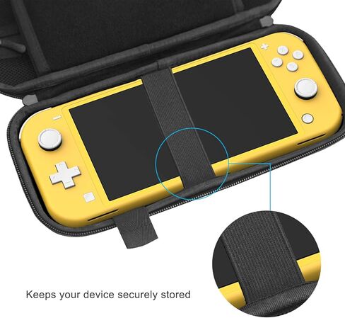 JETech Carrying Case for Nintendo Switch Lite 2019, 20 Game Cartridge Holders, Black in Kuwait