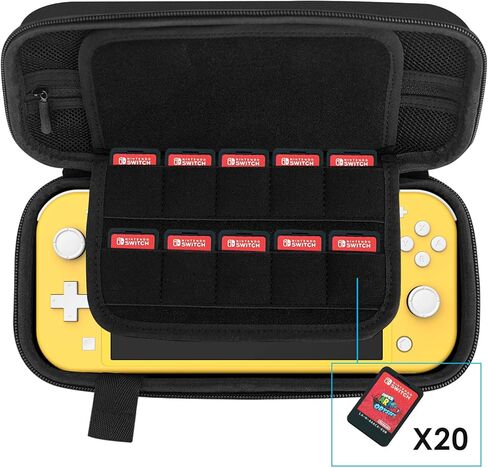 JETech Carrying Case for Nintendo Switch Lite 2019, 20 Game Cartridge Holders, Black in Kuwait