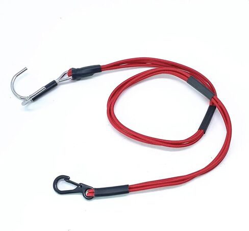 4-in-1 Winch Strap Elastic Rope with Hook Compatible with TRX4 SCX10 1/10 1/8 RC Crawler Car (Red) in Kuwait