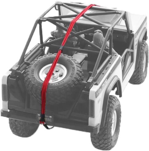 4-in-1 Winch Strap Elastic Rope with Hook Compatible with TRX4 SCX10 1/10 1/8 RC Crawler Car (Red) in Kuwait